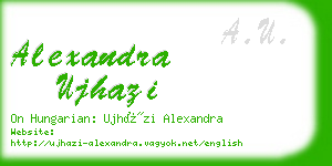 alexandra ujhazi business card